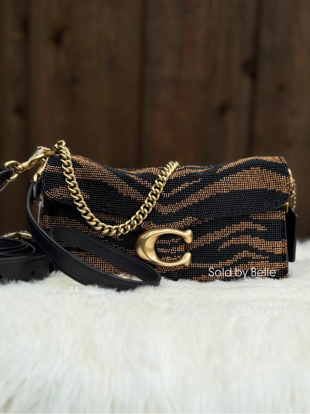 NWT Coach Tabby 26 Beaded Tiger Shoulder Bag - Picture 3 of 8